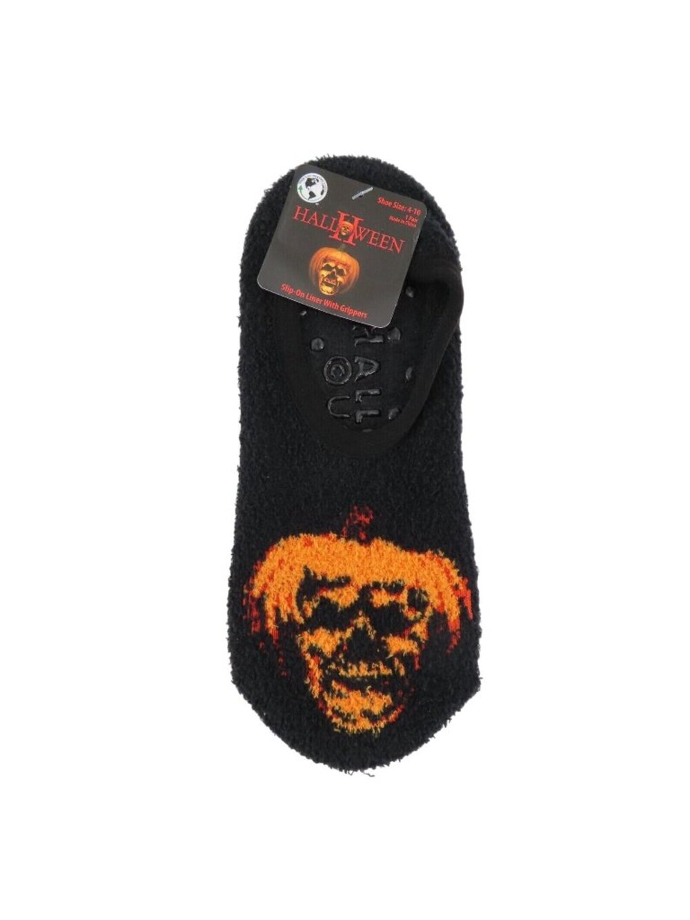 Halloween II Michael Myers Women 4-10 OSFM Fuzzy Slip On Liner Gripper Socks NEW
